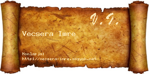 Vecsera Imre névjegykártya