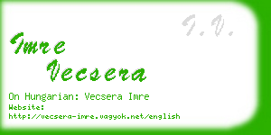 imre vecsera business card